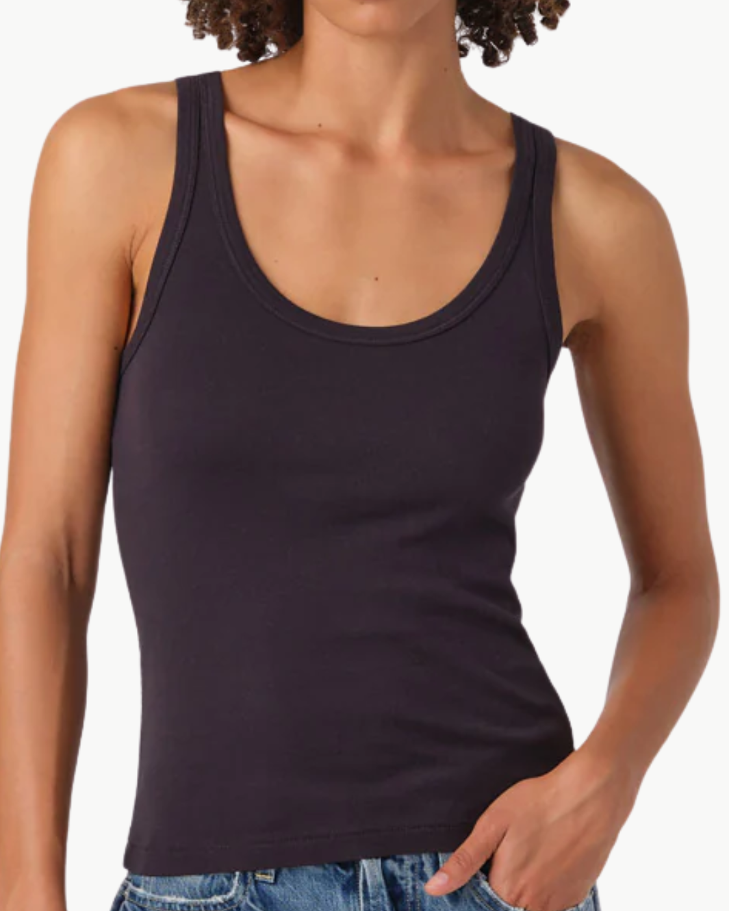 LAYERING TANK IN VINTAGE BLACK