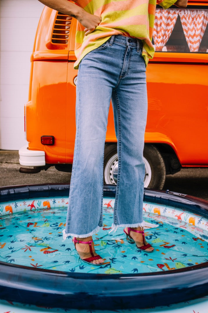 CROP WIDE LEG IN KEEL OVER