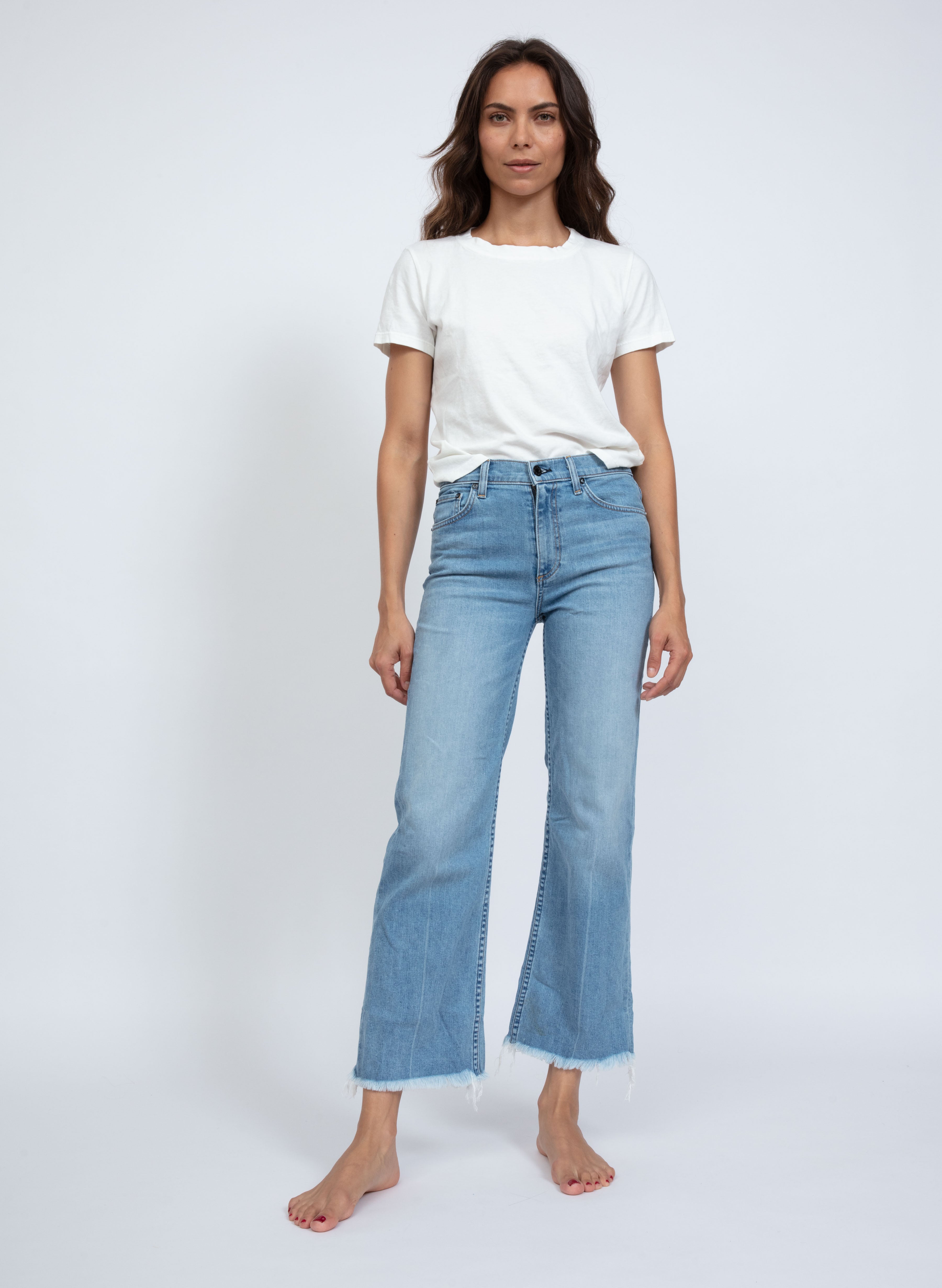 CROP WIDE LEG IN KEEL OVER