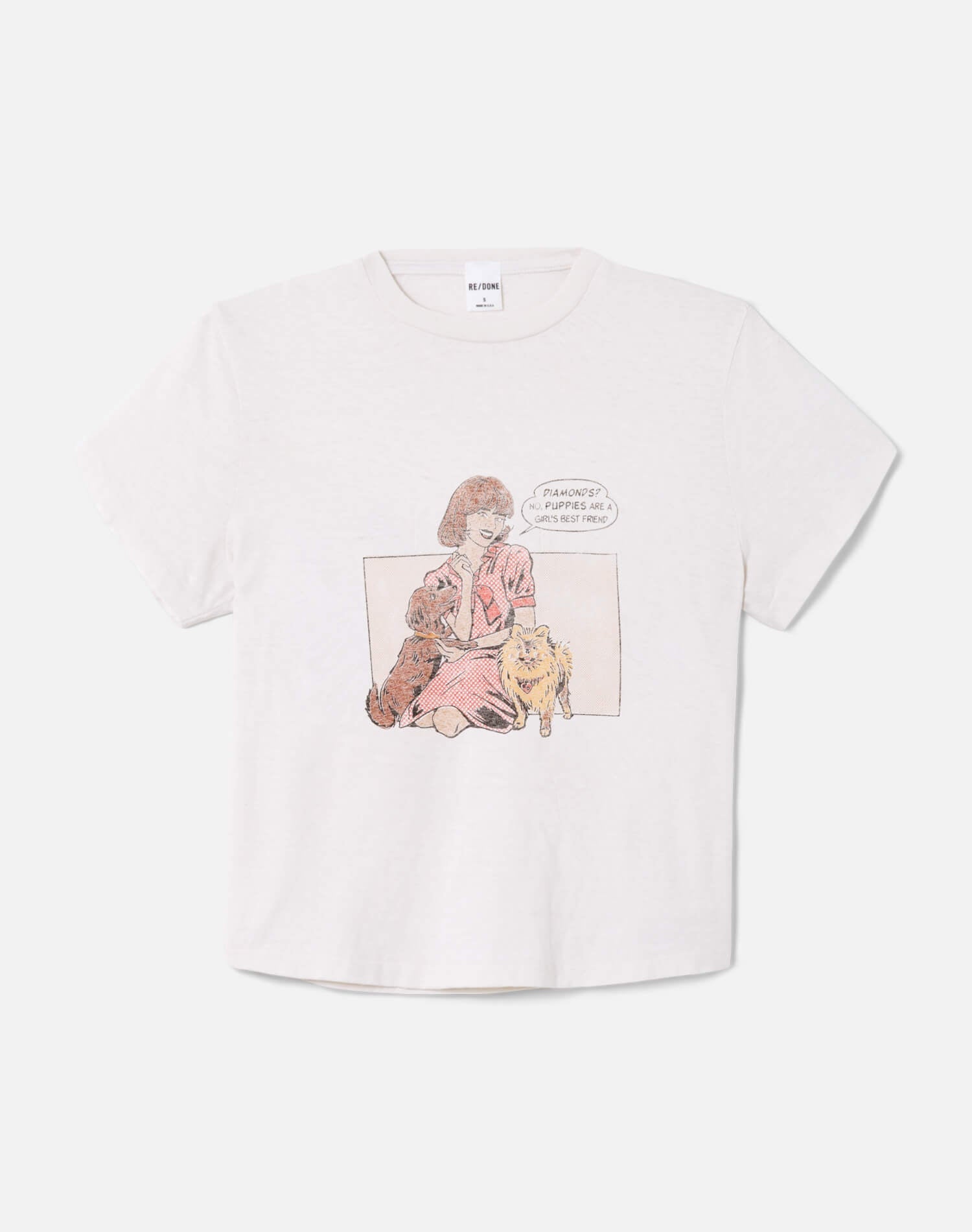 50S BOXY TEE PUPPIES IN VINTAGE WHITE