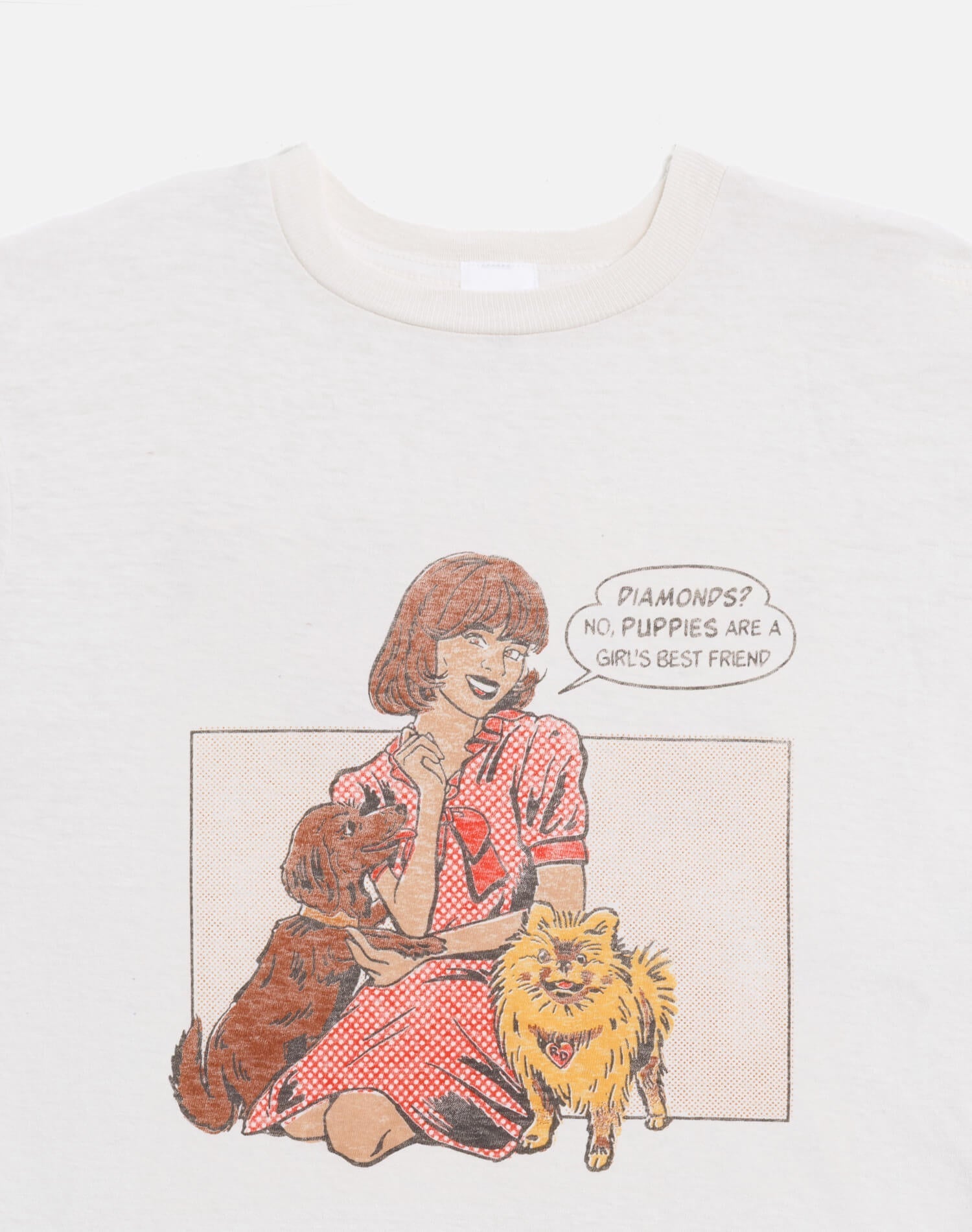 50S BOXY TEE PUPPIES IN VINTAGE WHITE