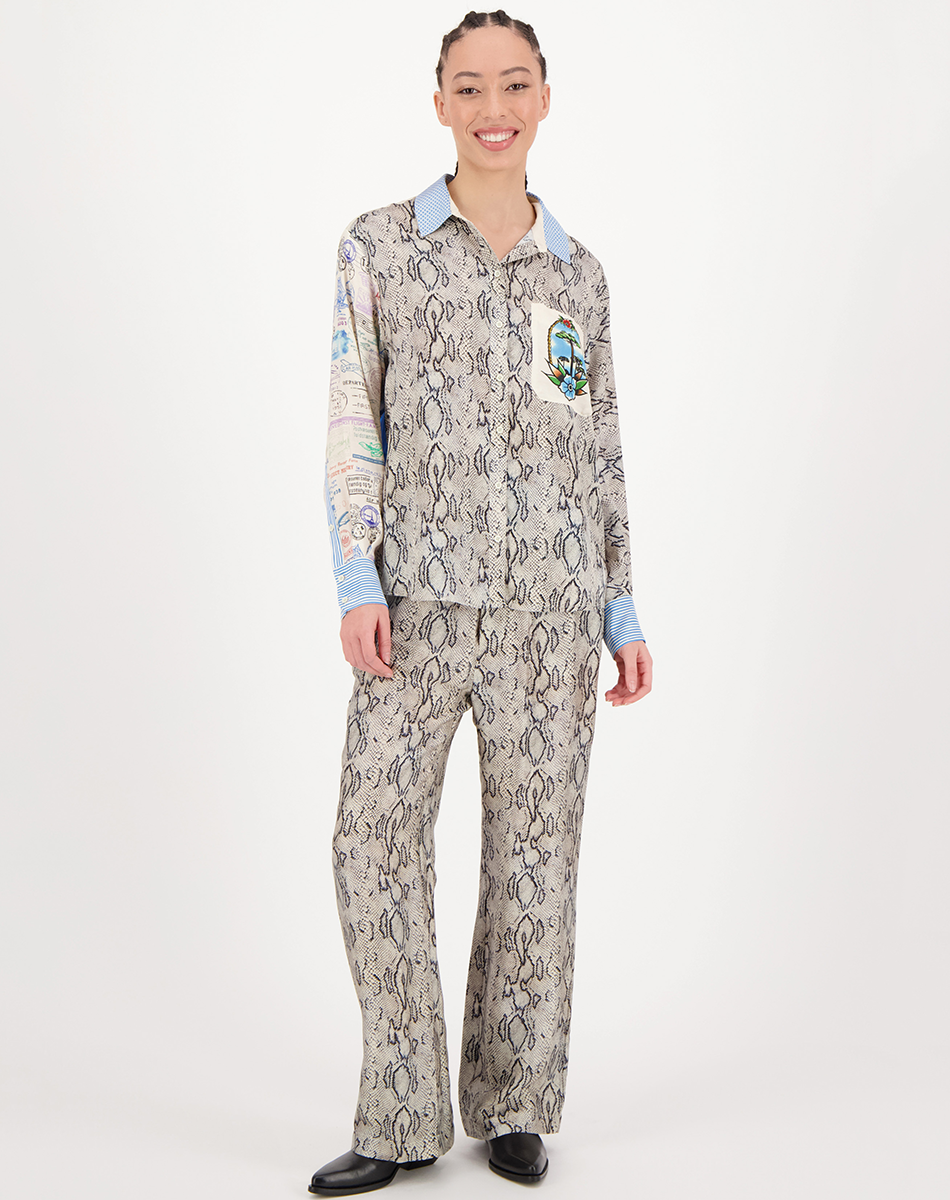 BAILEY STRAIGHT LEG PANT IN SNAKE