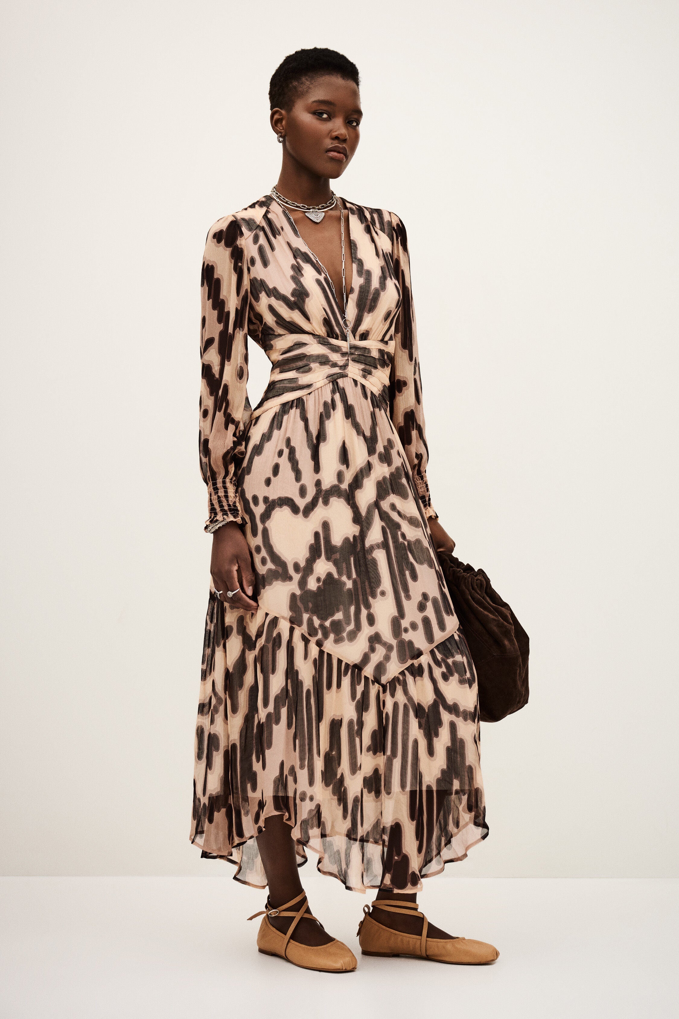 AMOR MIDAXI DRESS IN ROSE