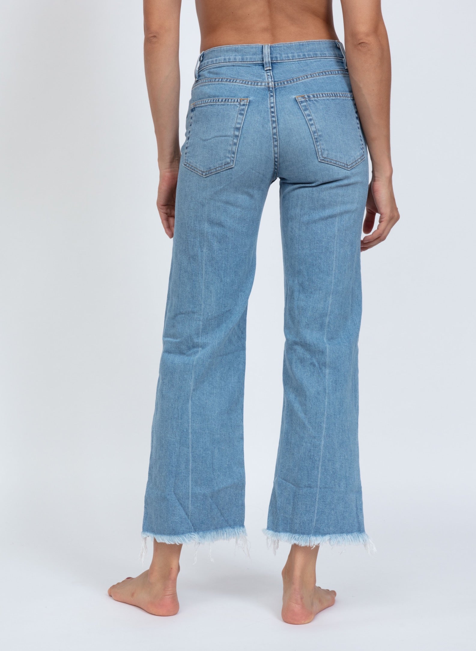 CROP WIDE LEG IN KEEL OVER