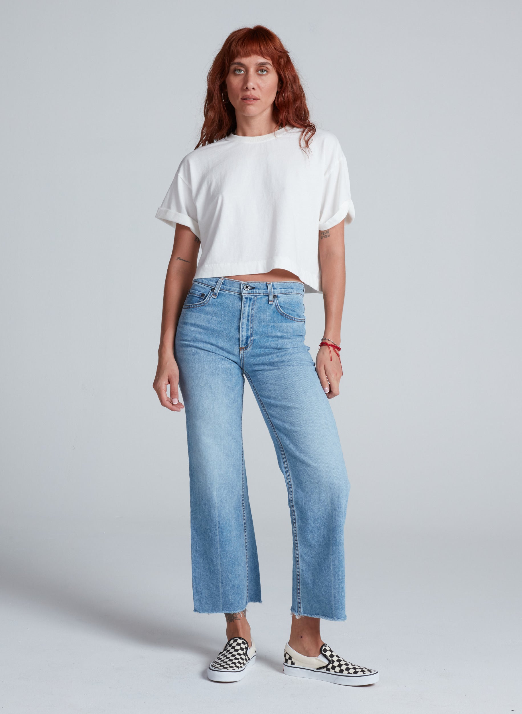 CROP WIDE LEG IN KEEL OVER