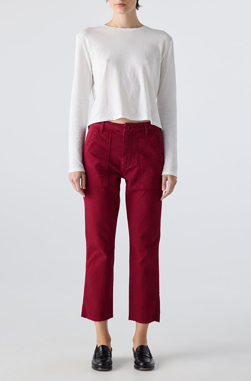 EASY ARMY TROUSER IN PINOT