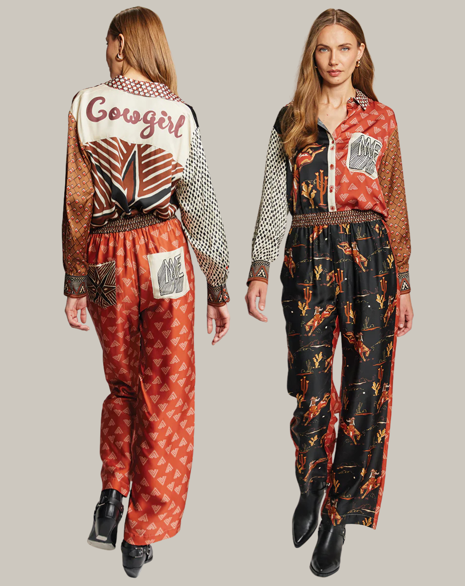 BAILEY STRAIGHT LEG PRINTED PANT IN RODEO