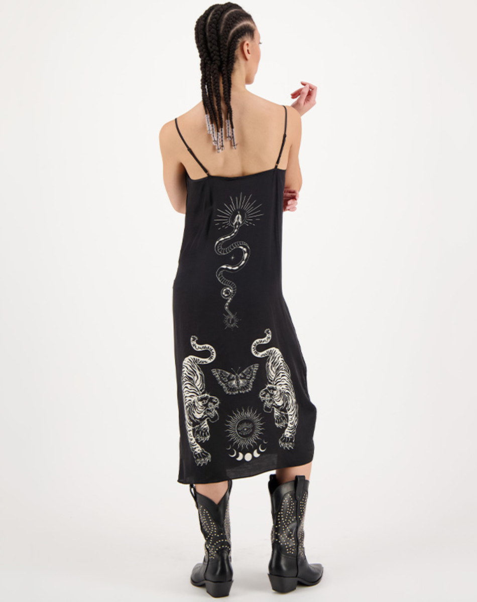 DOROTHY CAMISOLE DRESS IN BLACK MAGIC