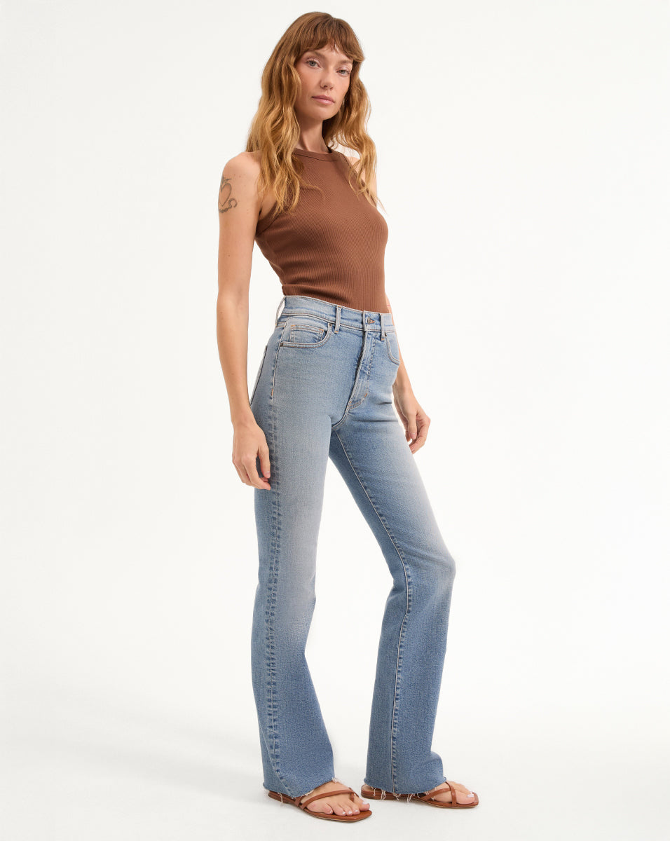CAMERON MID RISE BOOTCUT WITH RAW HEM IN RIVIERA BREEZE