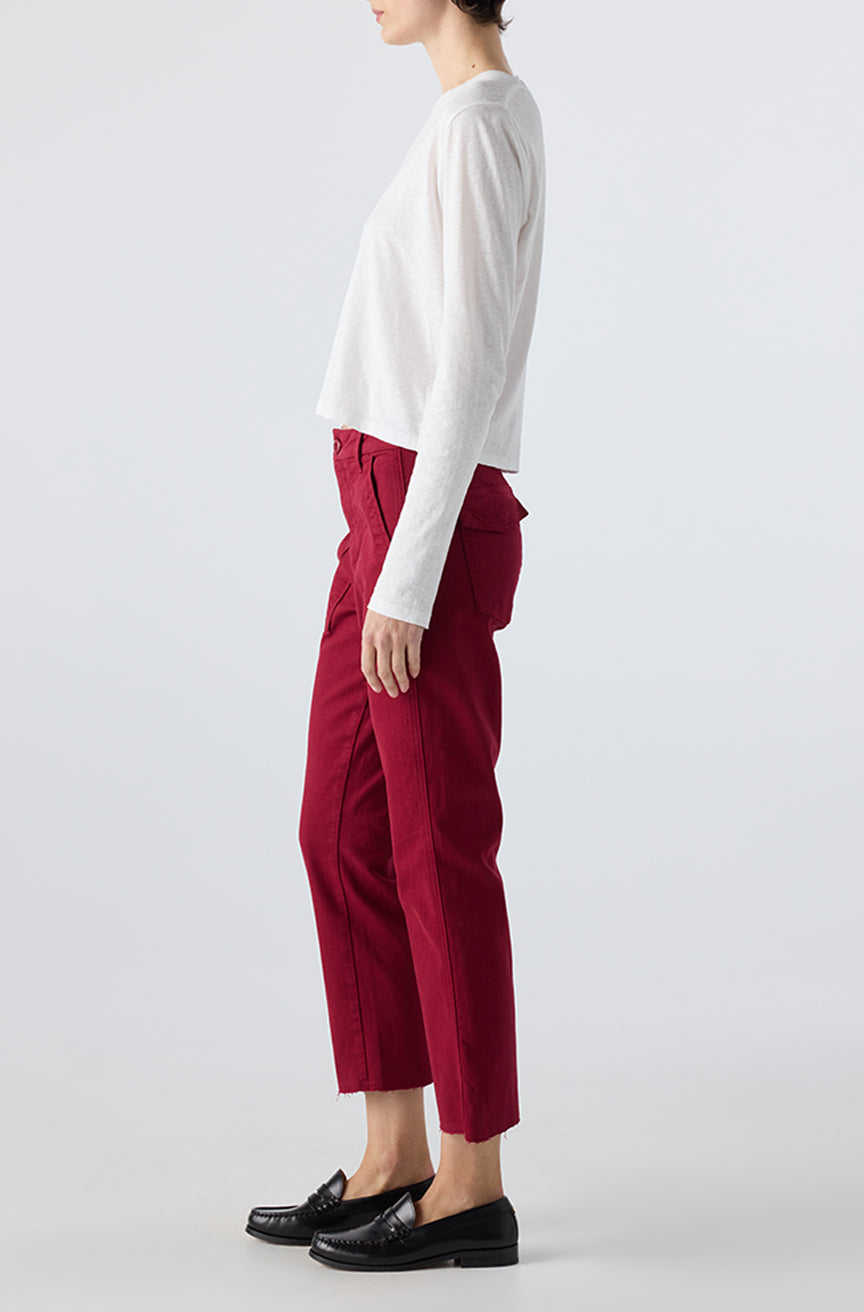 EASY ARMY TROUSER IN PINOT