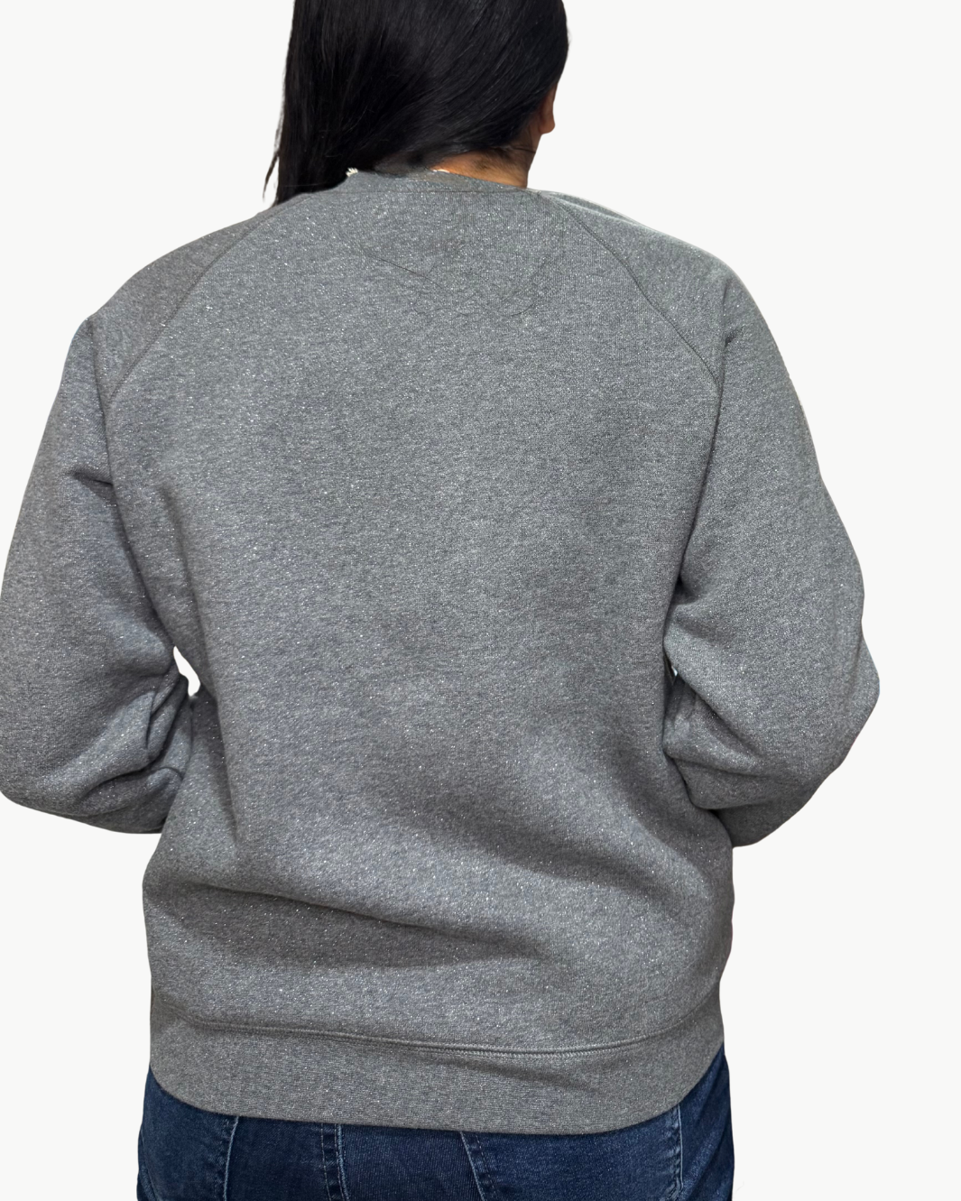 JOYFUL CREW SHINE SWEATSHIRT IN DARK GREY/BLACK
