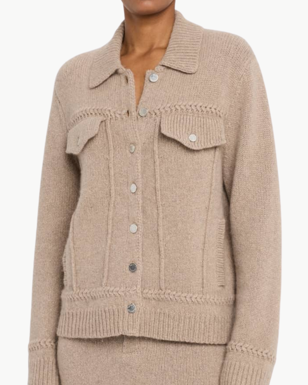 "JEAN" JACKET IN TAUPE