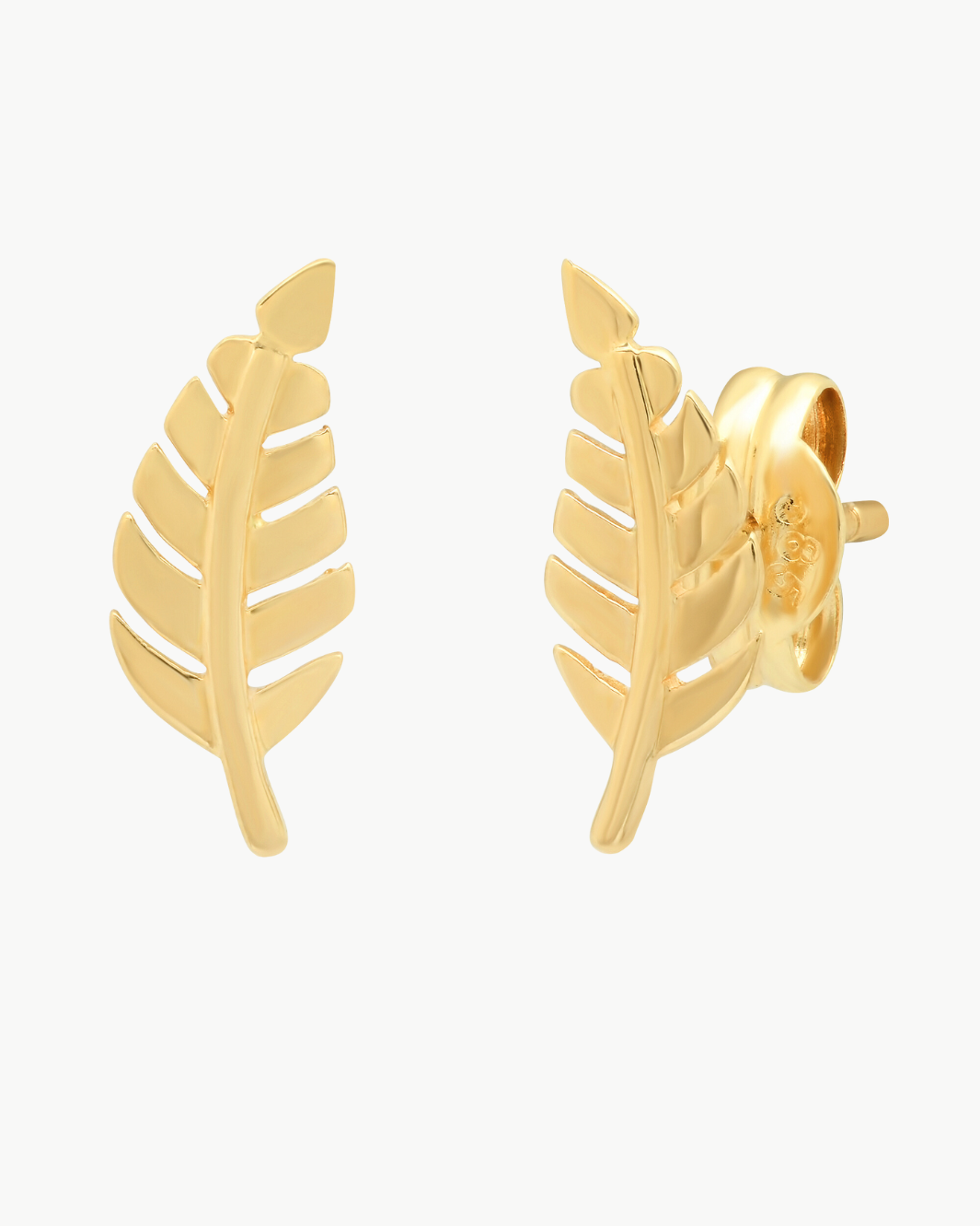 14K GOLD LEAF STUDS IN GOLD