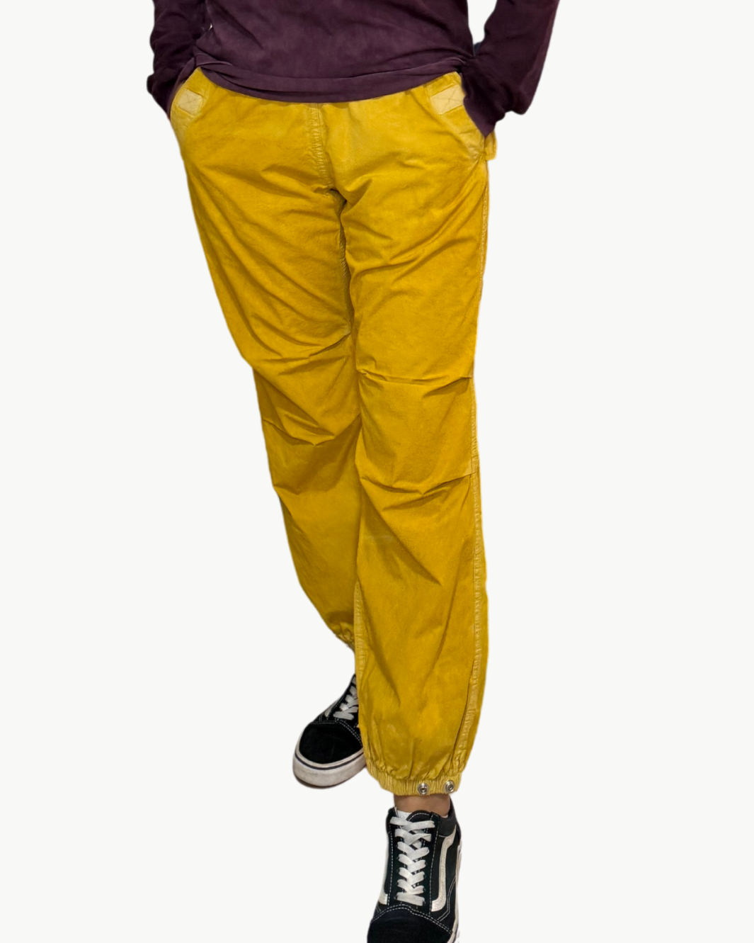 CANYONKID OUTOFSIGHT POPLIN JUMP PANT IN YELLOWPLANT POWDER