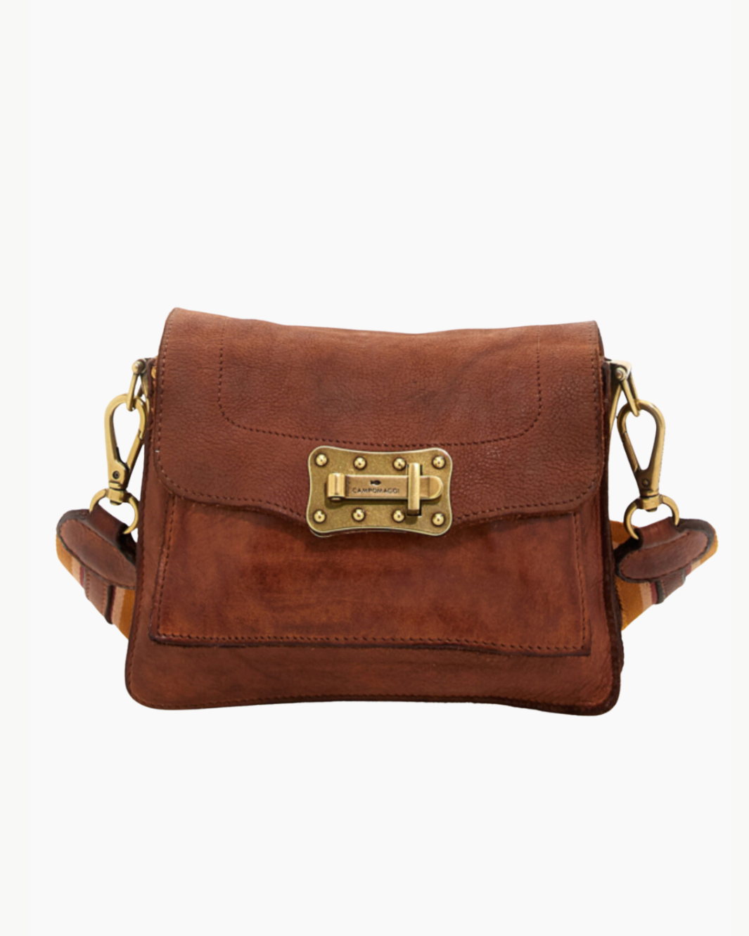 AGNESE BAG IN COGNAC W/ GOLD