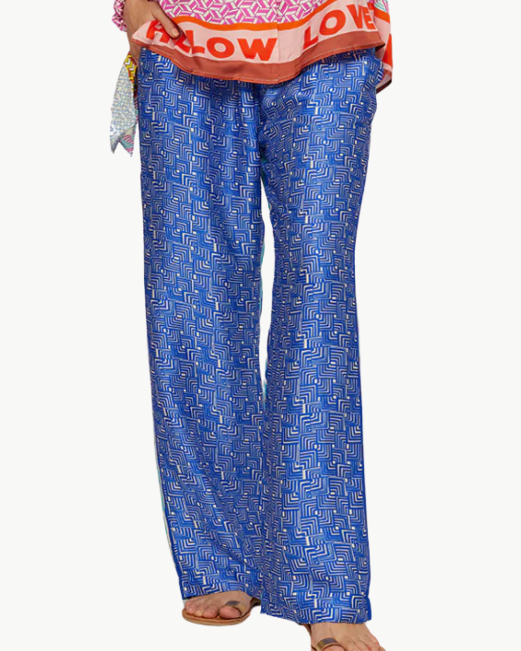 AVERY STRAIGHT LEG PRINTED TROUSER IN RANGOLI