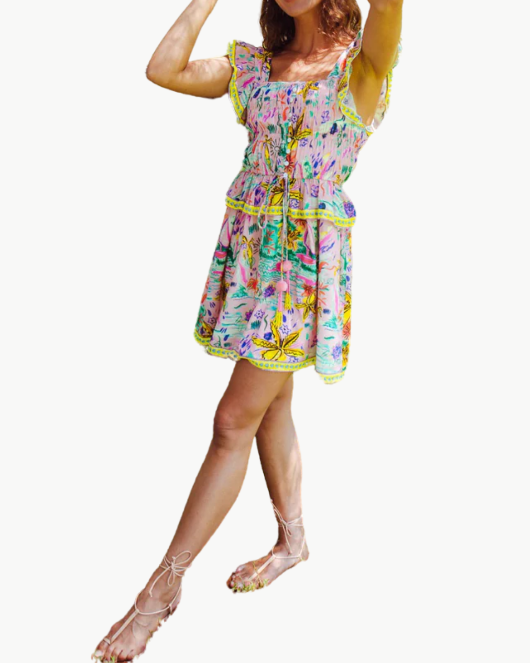 FLEUR MINI DRESS IN SUNSHINE PRINT