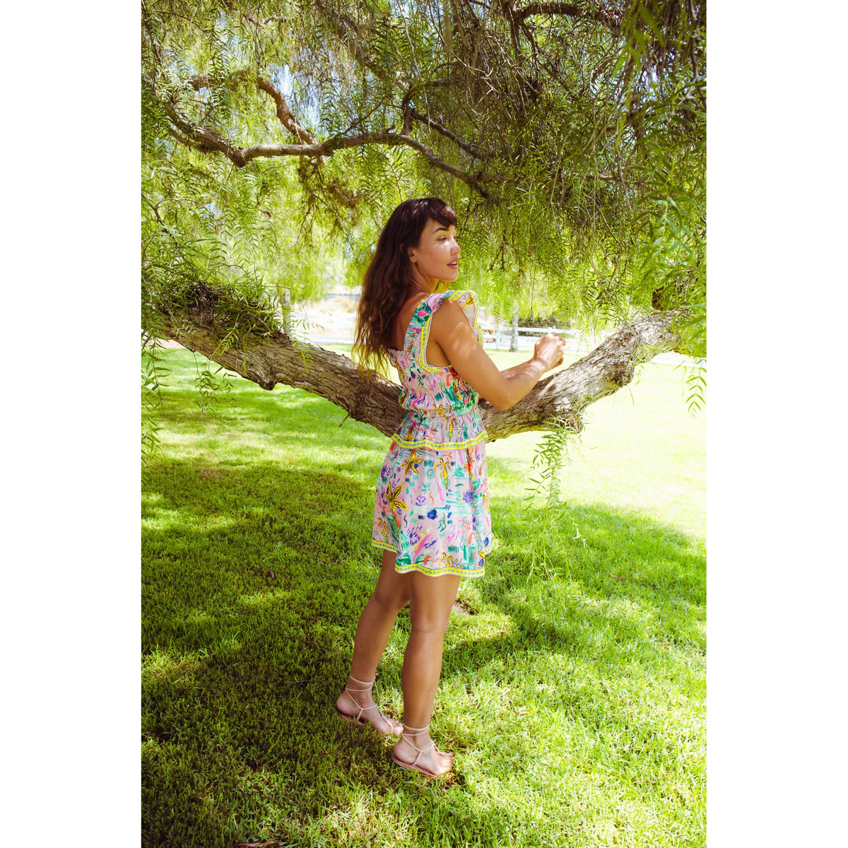 FLEUR MINI DRESS IN SUNSHINE PRINT