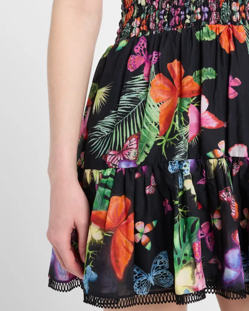 FAYE SHORT DRESS IN BLACK BORBO