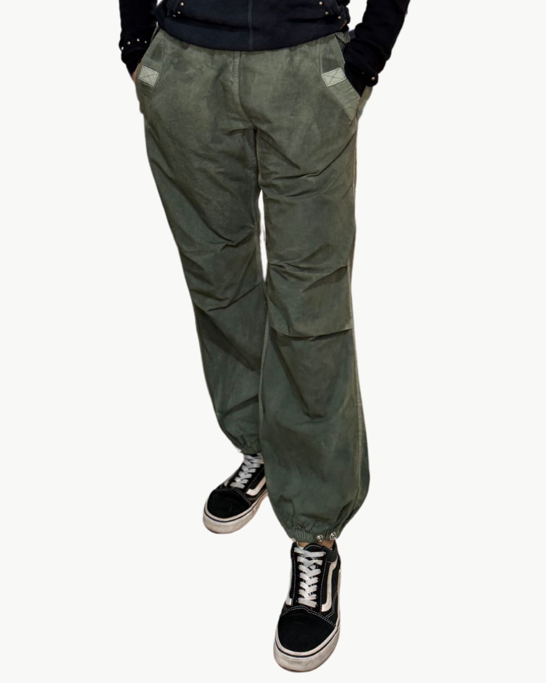 CANYONKID OUTOFSIGHT POPLIN JUMP PANT IN GREENDIRT POWDER