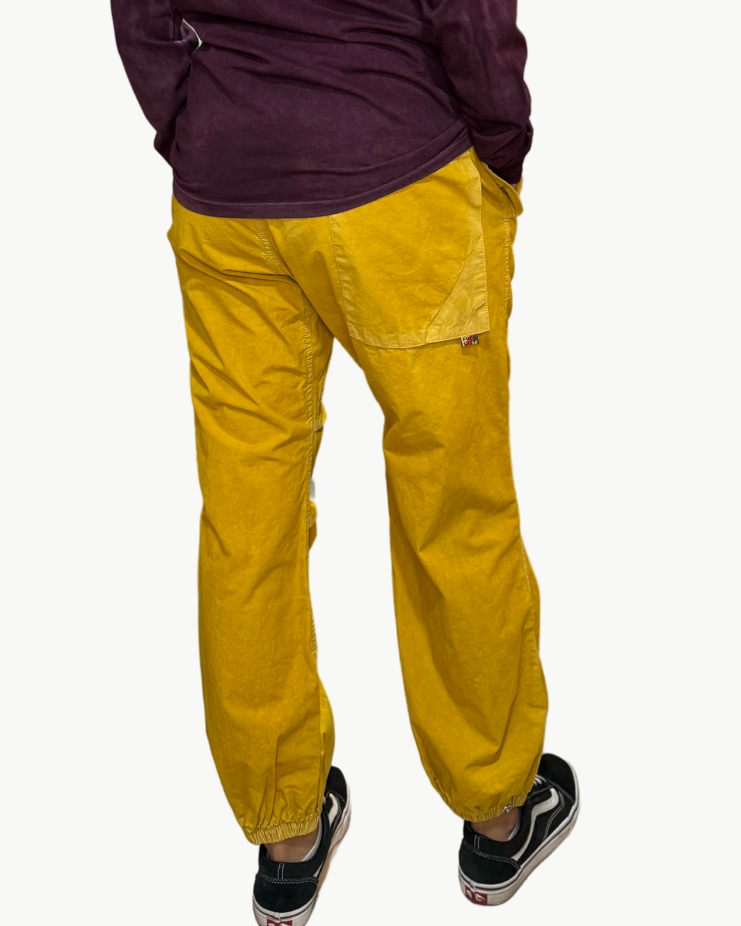 CANYONKID OUTOFSIGHT POPLIN JUMP PANT IN YELLOWPLANT POWDER