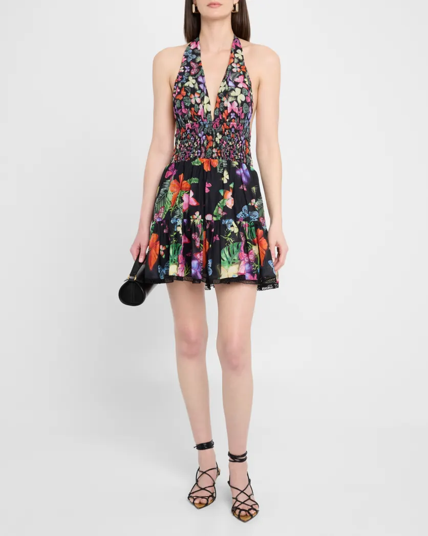 FAYE SHORT DRESS IN BLACK BORBO