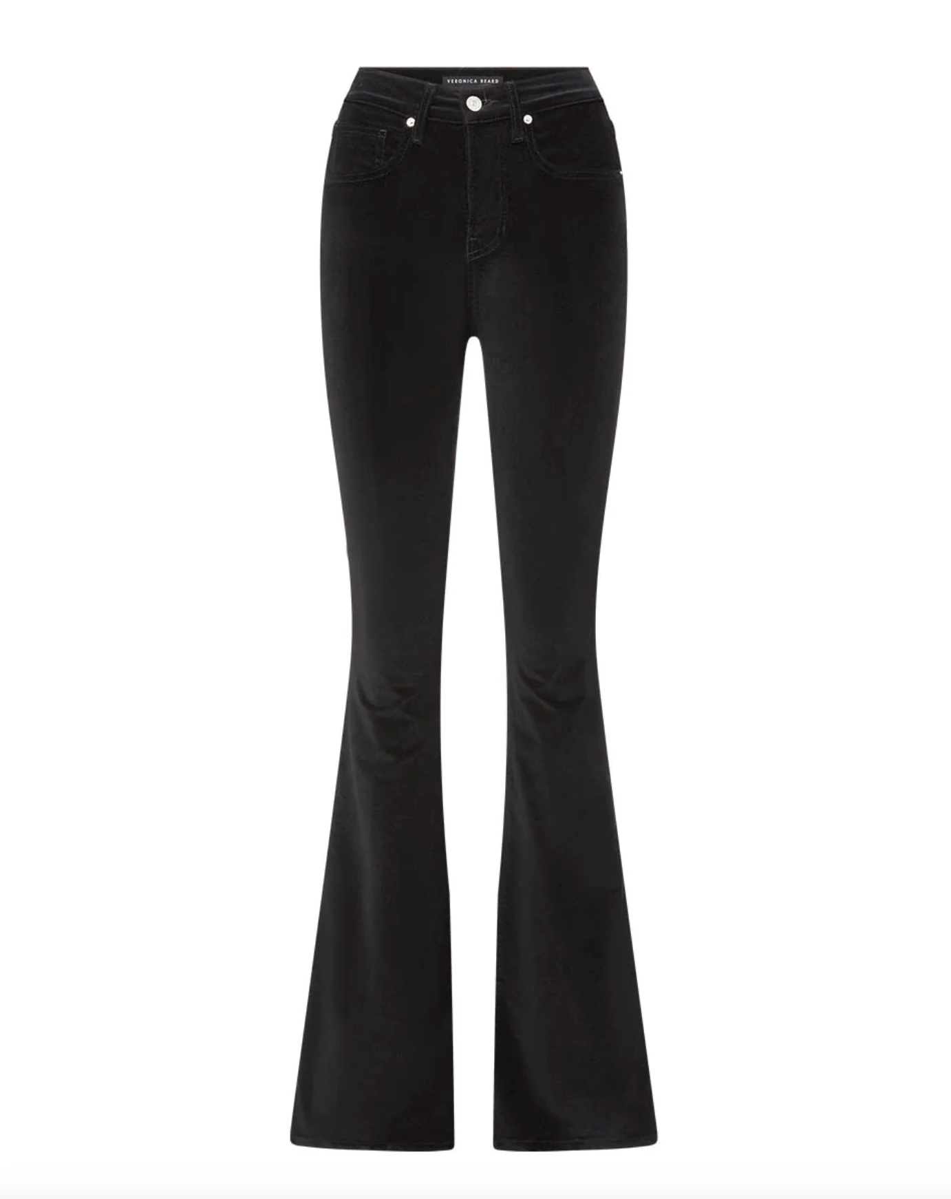 BEVERLY VELVET SKINNY FLARE IN BLACK
