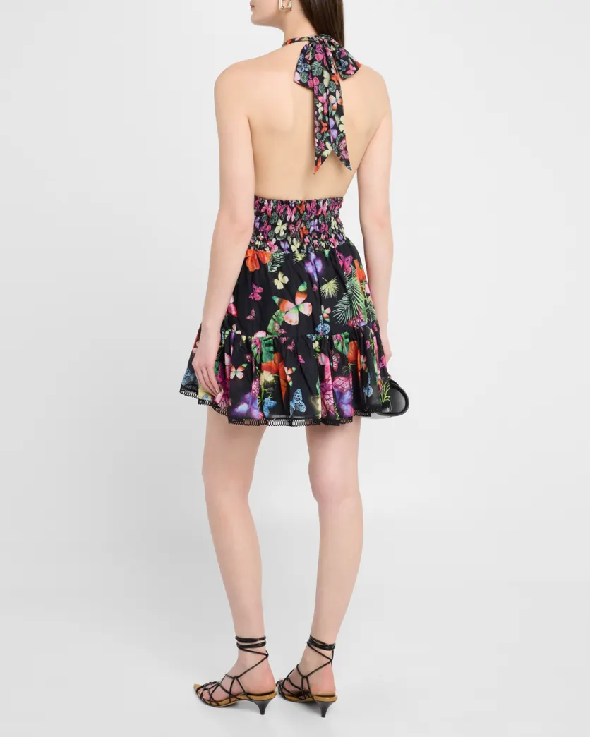 FAYE SHORT DRESS IN BLACK BORBO